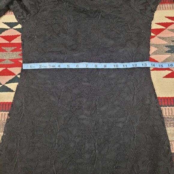 NWT Vtg 90s Jump Black Lace Overlay Mermaid Maxi Dress Sz S/M Romantic Goth USA - Picture 10 of 12